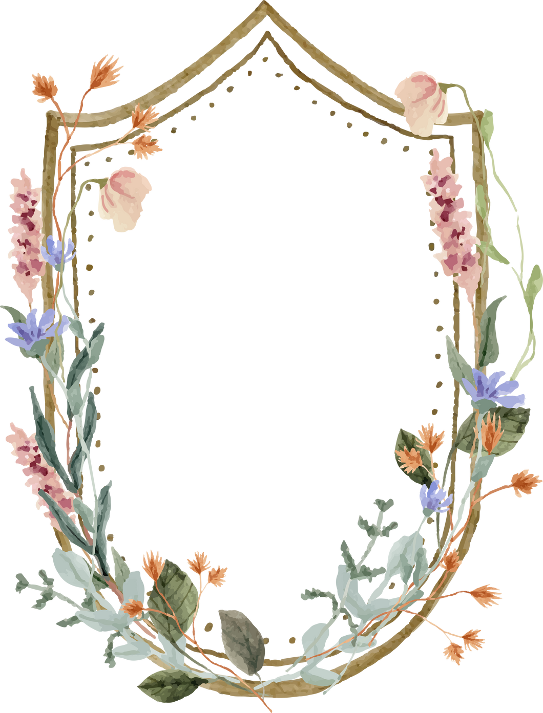 vintage floral frame